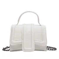 Women's PU Solid Color Classic Style Square Magnetic Buckle Handbag Crossbody Bag sku image 4