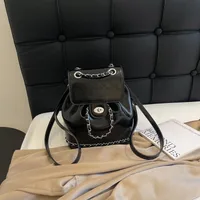 Solid Color Casual Shopping Women's Backpack sku image 2