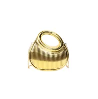 Transparent Gold Silver Acrylic Solid Color Oval sku image 2