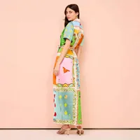 Women's Sheath Dress Elegant Vacation Streetwear Turndown Short Sleeve Printing Maxi Long Dress Holiday Daily main image 3