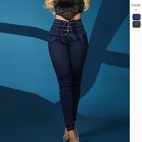 Women's Daily Street Vintage Style Classic Style Solid Color Full Length Jeans main image 2