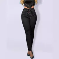Women's Daily Street Vintage Style Classic Style Solid Color Full Length Jeans main image 4