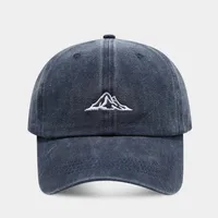 Unisex Casual Simple Style Streetwear Mountain Embroidery Curved Eaves Baseball Cap main image 4