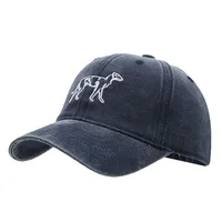 Unisex Casual Retro Simple Style Dog Embroidery Curved Eaves Baseball Cap main image 5