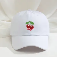 Unisex Cute Sweet Cherry Curved Eaves Baseball Cap main image 4