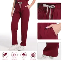 Sterile Operating Room Zipped Stand Collar Lab Coat Hand Washing Suit Straight-Leg Pants Solid Color Doctor Nurse Work Clothes main image 4