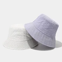 Unisex Casual Elegant Simple Style Solid Color Curved Eaves Bucket Hat main image 3