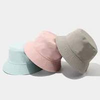 Unisex Casual Elegant Simple Style Solid Color Curved Eaves Bucket Hat main image 1