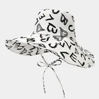 Unisex Casual Elegant Simple Style Printing Curved Eaves Bucket Hat main image 4