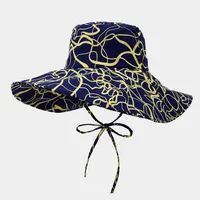 Unisex Casual Elegant Simple Style Printing Curved Eaves Bucket Hat sku image 8
