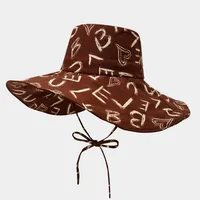 Unisex Casual Elegant Simple Style Printing Curved Eaves Bucket Hat sku image 4