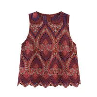 Women's Vest/Vest Sleeveless Blazers Vintage Style Printing main image 1