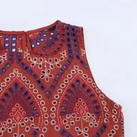 Women's Vest/Vest Sleeveless Blazers Vintage Style Printing main image 4