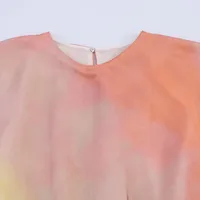 Wholesale Women's Elegant Vacation Color Block Gradient Color Casual Holiday Tea Party Round Neck Half Sleeve Sheath Dress main image 4