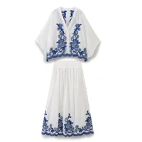 Holiday Daily Women's Ethnic Style Streetwear Printing Cotton Polyester Skirt Co-ord Set Shorts Sets main image 2