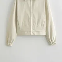 Women's Elegant Solid Color Zipper Coat main image 5