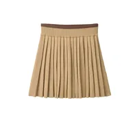 Holiday Daily Women's Elegant Streetwear Solid Color Knit Skirt Co-ord Set Shorts Sets sku image 4