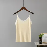 Women's Camisole Tank Tops Lace Sweet Spicy Wind Solid Color main image 3
