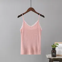Women's Camisole Tank Tops Lace Sweet Spicy Wind Solid Color main image 4