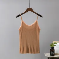 Women's Camisole Tank Tops Lace Sweet Spicy Wind Solid Color main image 5