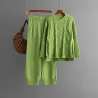 Casual Daily Women's Casual Simple Style Commute Style Solid Color Viscose Fiber Knit Leisure Suit Shorts Sets main image 3