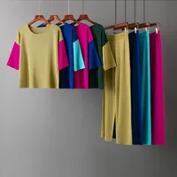 Casual Daily Women's Temperament Commuter Commute Style Contrast Collar Ice Silk Viscose Fiber Leisure Suit Shorts Sets main image 1