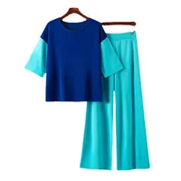 Casual Daily Women's Temperament Commuter Commute Style Contrast Collar Ice Silk Viscose Fiber Leisure Suit Shorts Sets main image 2