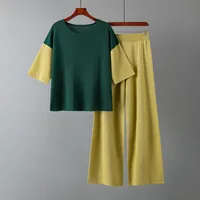 Casual Daily Women's Temperament Commuter Commute Style Contrast Collar Ice Silk Viscose Fiber Leisure Suit Shorts Sets sku image 5