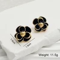 Vacation Classic Style Snakeskin Enamel 304 Stainless Steel 18K Gold Plated Earrings sku image 20