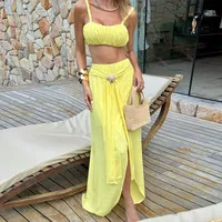 Women's Sexy Solid Color 3 Pieces Set Swimwear sku image 1