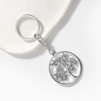 1 Piece Shiny Life Tree Alloy Inlay Rhinestones Keychain main image 4