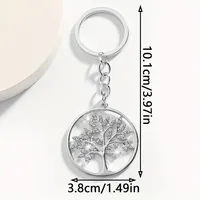 1 Piece Shiny Life Tree Alloy Inlay Rhinestones Keychain main image 2