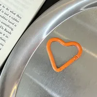 New Color Paint Love Heart-shaped Aluminum Alloy Mountaineering Buckle Hanging Buckle DIY Jewelry Women's Miu Bag Pendant Keychain sku image 20