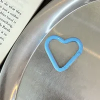 New Color Paint Love Heart-shaped Aluminum Alloy Mountaineering Buckle Hanging Buckle DIY Jewelry Women's Miu Bag Pendant Keychain sku image 21