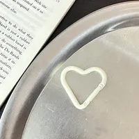 New Color Paint Love Heart-shaped Aluminum Alloy Mountaineering Buckle Hanging Buckle DIY Jewelry Women's Miu Bag Pendant Keychain sku image 22