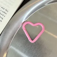 New Color Paint Love Heart-shaped Aluminum Alloy Mountaineering Buckle Hanging Buckle DIY Jewelry Women's Miu Bag Pendant Keychain sku image 23