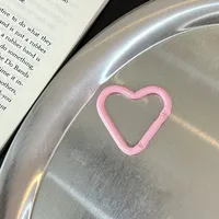 New Color Paint Love Heart-shaped Aluminum Alloy Mountaineering Buckle Hanging Buckle DIY Jewelry Women's Miu Bag Pendant Keychain sku image 26