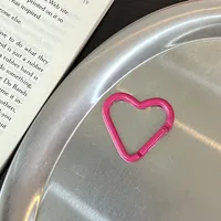 New Color Paint Love Heart-shaped Aluminum Alloy Mountaineering Buckle Hanging Buckle DIY Jewelry Women's Miu Bag Pendant Keychain sku image 30
