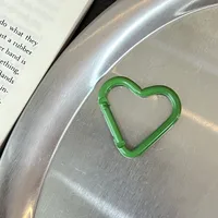 New Color Paint Love Heart-shaped Aluminum Alloy Mountaineering Buckle Hanging Buckle DIY Jewelry Women's Miu Bag Pendant Keychain sku image 32