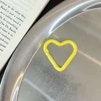 New Color Paint Love Heart-shaped Aluminum Alloy Mountaineering Buckle Hanging Buckle DIY Jewelry Women's Miu Bag Pendant Keychain sku image 33
