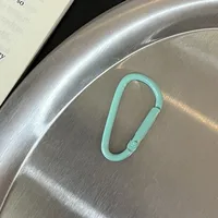 New Color Paint Love Heart-shaped Aluminum Alloy Mountaineering Buckle Hanging Buckle DIY Jewelry Women's Miu Bag Pendant Keychain sku image 5