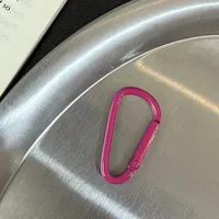 New Color Paint Love Heart-shaped Aluminum Alloy Mountaineering Buckle Hanging Buckle DIY Jewelry Women's Miu Bag Pendant Keychain sku image 14