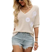 Women's T-shirt Half Sleeve T-Shirts Casual Simple Style Streetwear Flower main image 5