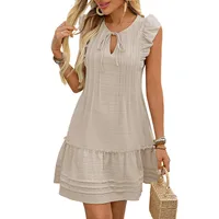 Women's Sheath Dress Casual Elegant V Neck Sleeveless Plaid Above Knee Holiday Daily main image 5