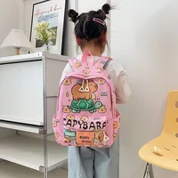 Kid'S Nylon Cartoon Capybara Cute Square Zipper Functional Backpack main image 2