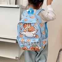 Kid'S Nylon Cartoon Capybara Cute Square Zipper Functional Backpack main image 3