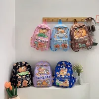 Kid'S Nylon Cartoon Capybara Cute Square Zipper Functional Backpack main image 1