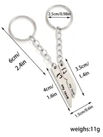 2 Pieces Y2K Cartoon Style Romantic Vocabulary Words/Name 304 Stainless Steel Unisex Keychain main image 2