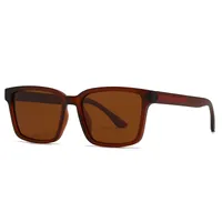Simple Style Solid Color PC Polarized Light Square Full Frame Glasses main image 2