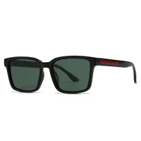 Simple Style Solid Color PC Polarized Light Square Full Frame Glasses main image 3